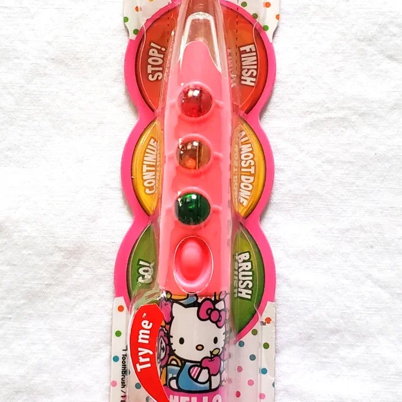 Hello Kitty Ready Go Toothbrush, 1 Minute Light Up Timer, Suction Base, NEW - Picture 2 of 3